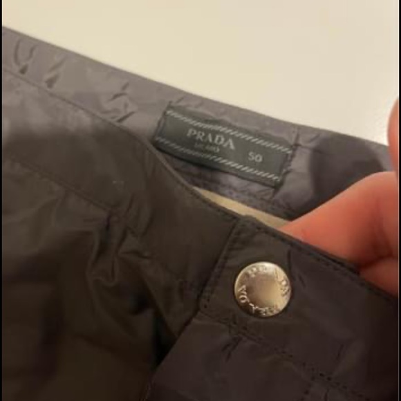 Prada Mens bathing suit size US 40 dark gray with blue elastic band never worn - Picture 4 of 7